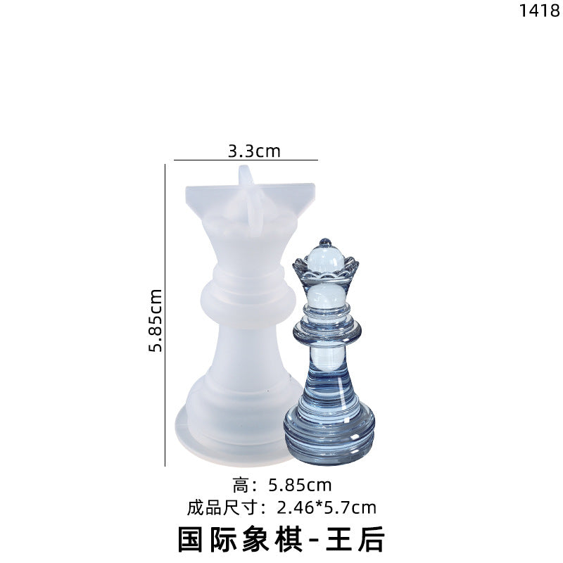 Chess Piece Chess Board Silicone Mold Table Poppy DIY Crystal Glue Mold DIY Craft Projects