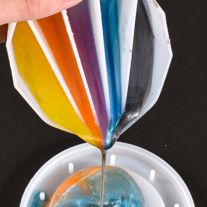 Three Compartment Silicone Color Matching Cup Silicone Mold for Different Coloring Crystal Drop Glue Resin Art and Craft