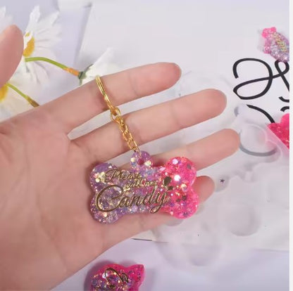 Pet Hanging Pendant Silicone Mold Fish & Dog Bone DIY Epoxy Resin Mold