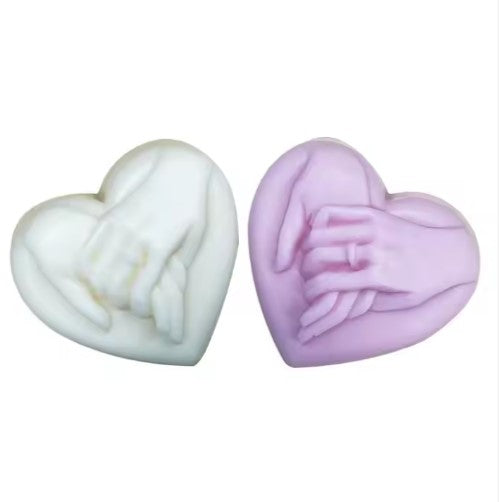 Hand in Hand 3D Heart Silicone Candle & Soap Mold