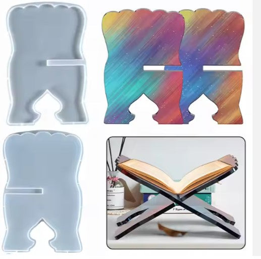 2pcs Quran Holder Rail Silicone Mold for Epoxy Resin