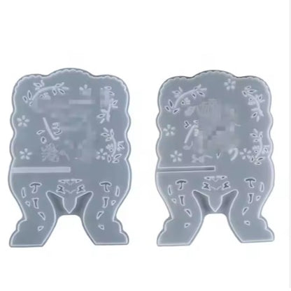 2pcs Quran Holder Rail Silicone Mold for Epoxy Resin