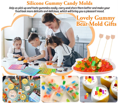 50 Grid Gummy Bear Silicone Mold for Candy & Chocolate