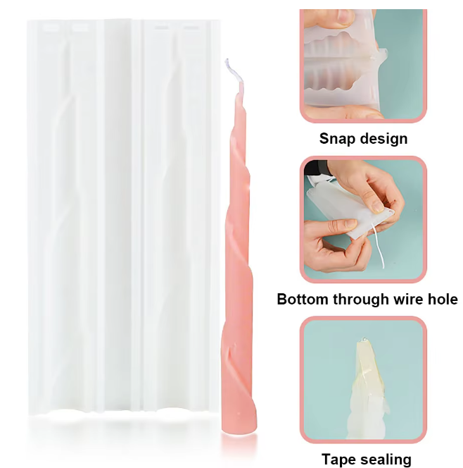 Irregular Shape Silicone Candle Mold Long Strip Design