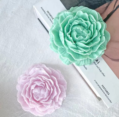 3D Peony Flower Silicone Mold for Candle & Soap