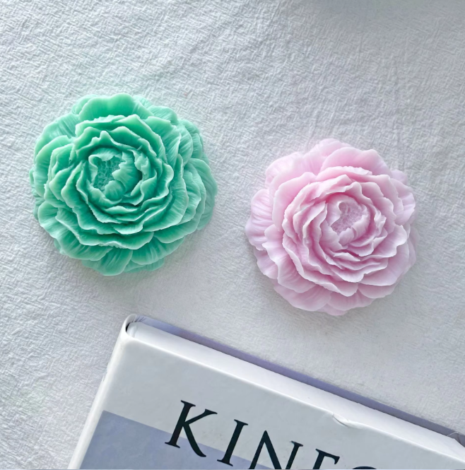 3D Peony Flower Silicone Mold for Candle & Soap