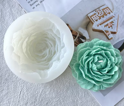 3D Peony Flower Silicone Mold for Candle & Soap