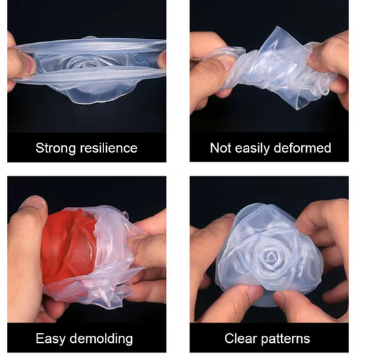 Rose Flower Silicone Mold for Scented Candle Making