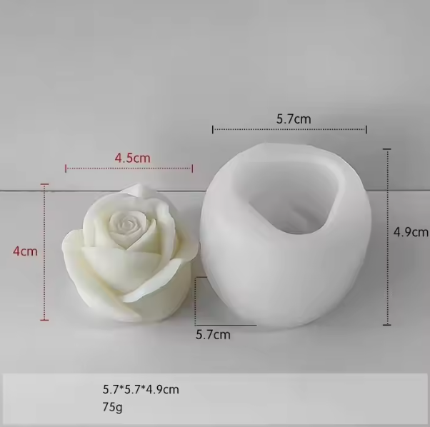 Rose Flower Aromatherapy Candle & Soap Silicone Mold