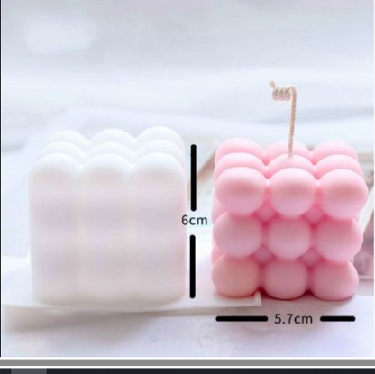 3D Rubik’s Cube Silicone Candle Mold DIY