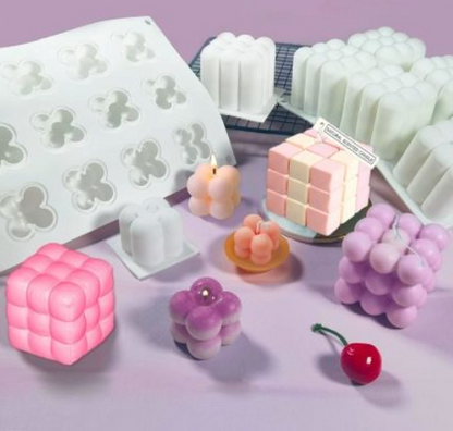 3D Rubik’s Cube Silicone Candle Mold DIY