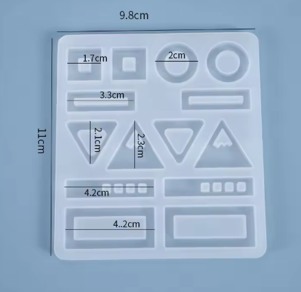 Round & Heart Earrings Pendant Silicone Mold for Resin Jewelry