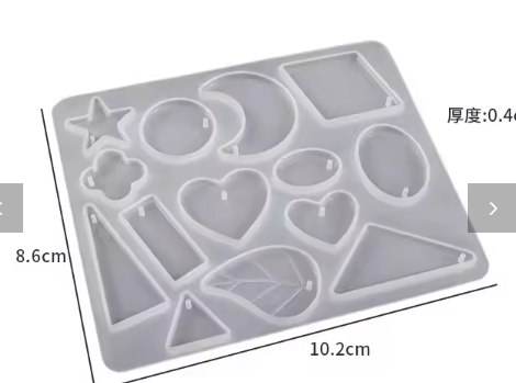 Jewelry Pendant Earrings Moon star heart Silicone Mold DIY Crystal Drip Resin Hollow Carved Cross Circle Drop Earring Geometric Water Droplet Ornaments Moulds