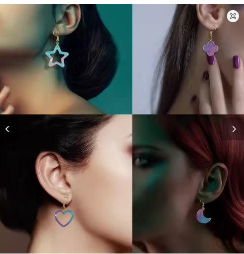 Earrings Pendant Mold Leaf Heart Moon Shape Earring Keychain Epoxy Mold DIY Jewelry Pendants Silicone Moulds Making Supplies