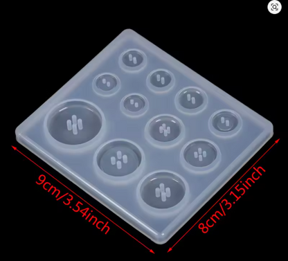 Button Silicone Mold for Epoxy Resin Jewelry