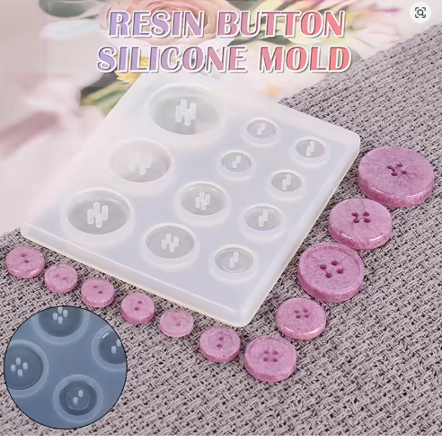 Button Silicone Mold for Epoxy Resin Jewelry