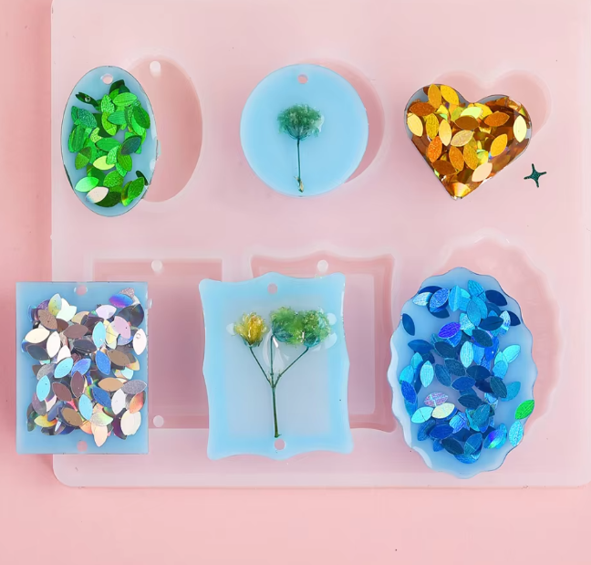 Necklace & Keychain Pendant Silicone Mold for Resin
