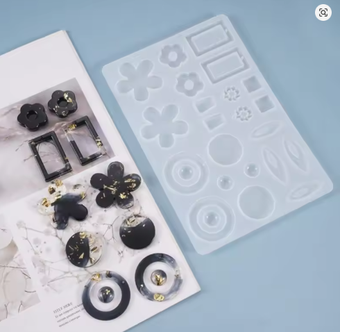 Flower Jewelry Pendant Silicone Mold for DIY Earrings