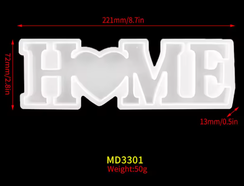 Home Letters Silicone Mold for Resin Crafts