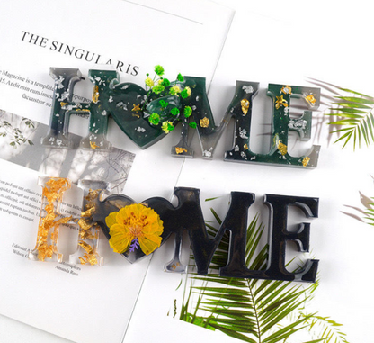 Home Letters Silicone Mold for Resin Crafts