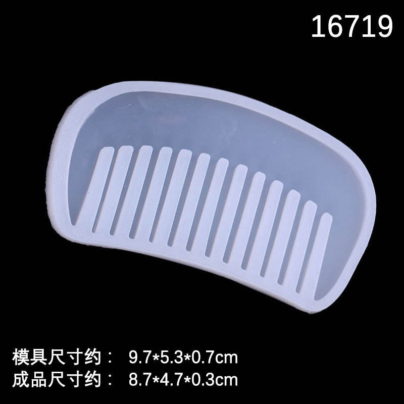 3D Hair Comb Silicone Mold for Resin Crafts