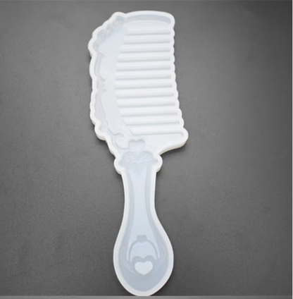Hair Comb with Handle Silicone Mold for Resin