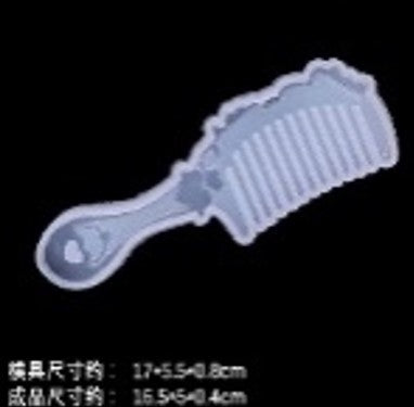 Hair Comb with Handle Silicone Mold for Resin