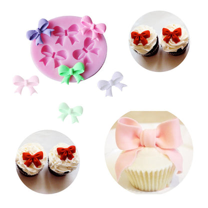 3-in-1 Bow Silicone Mold for 3D Cake Decoration