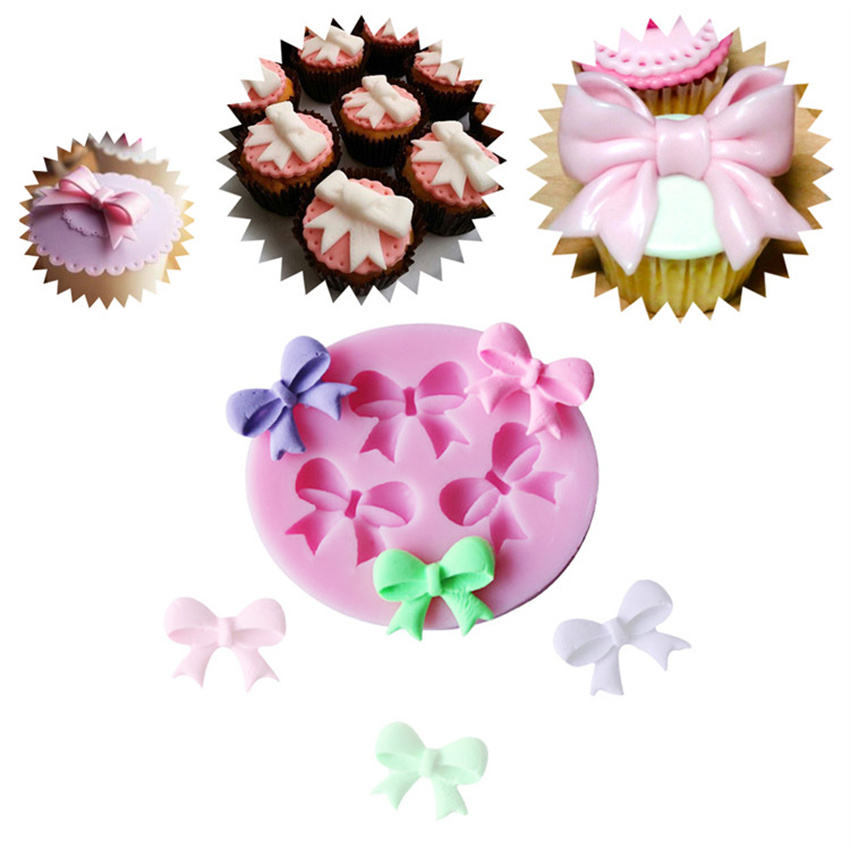 3-in-1 Bow Silicone Mold for 3D Cake Decoration