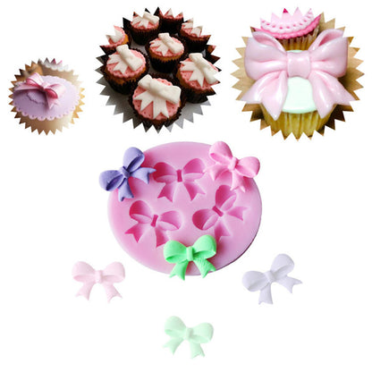 3-in-1 Bow Silicone Mold for 3D Cake Decoration