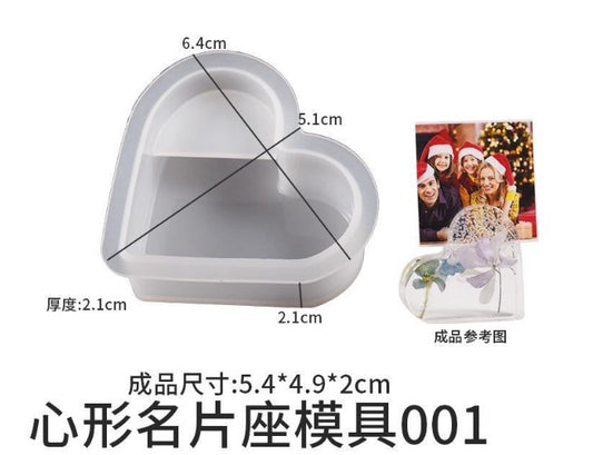 Heart-Shaped Picture Frame Silicone Mold for Resin