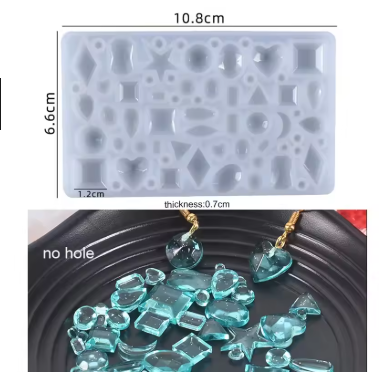 Butterfly Heart Charms Silicone Mold for DIY Jewelry
