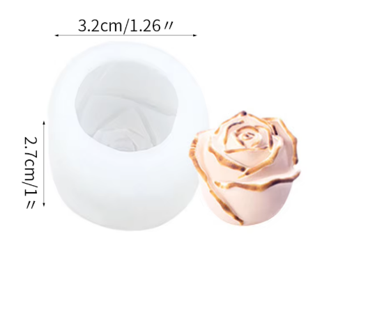 3D Rose Silicone Candle Mold for Resin & Cake
