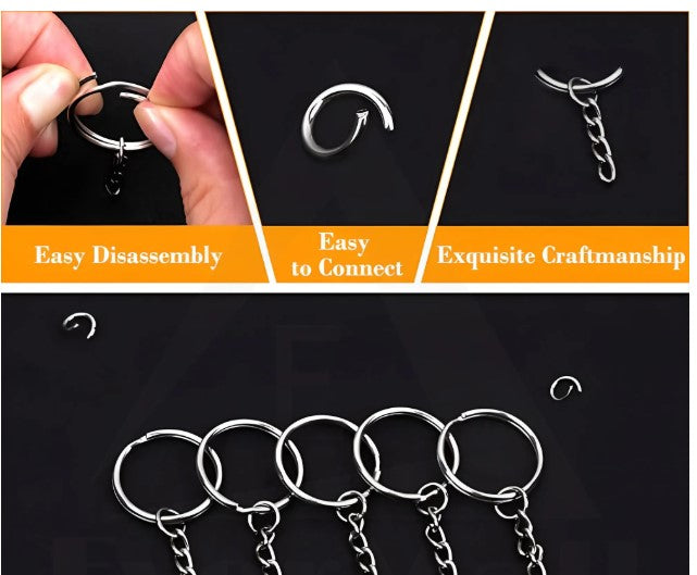 Bulk Key Rings with Chains for DIY Crafts