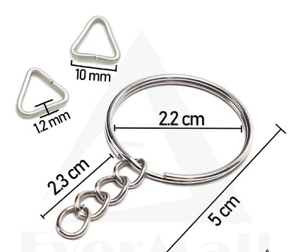 Triangle Jump Key Rings for DIY Crafts
