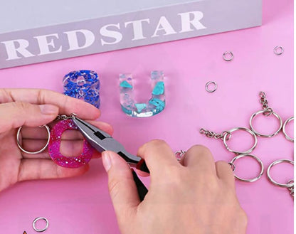 Triangle Jump Key Rings for DIY Crafts