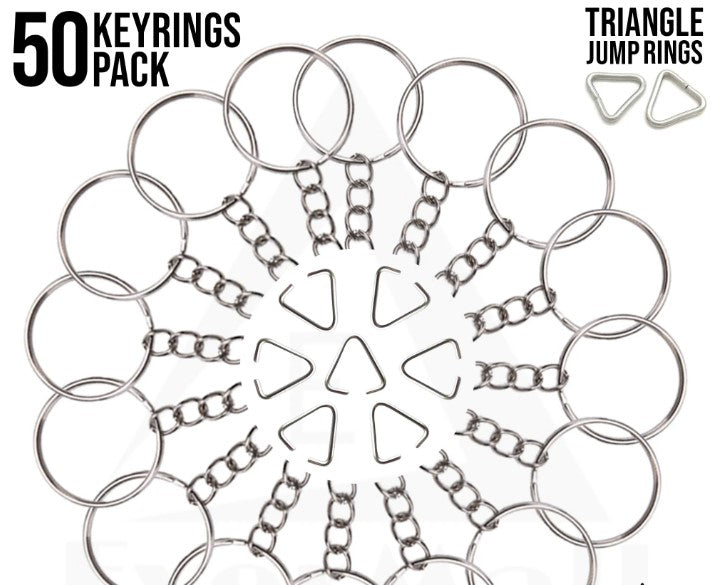 Triangle Jump Key Rings for DIY Crafts
