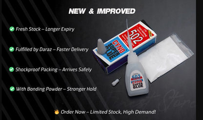 Quick Dry Cyanoacrylate 502 Glue 20g