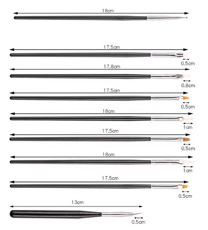 15-Piece Professional Nail Art Brush Set