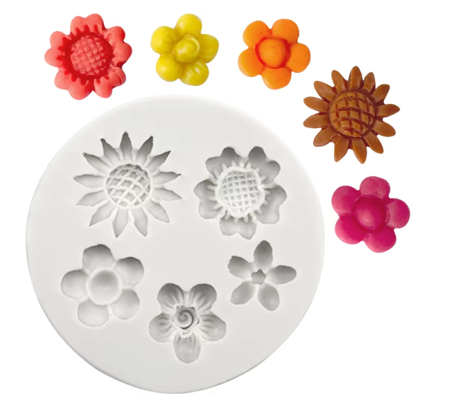3D Flower Silicone Mold for Cakes & Crafts