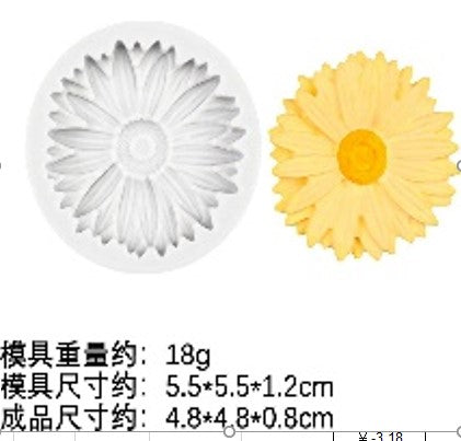 Daisy Flower Silicone Mold for Crafts & Cake Decoration