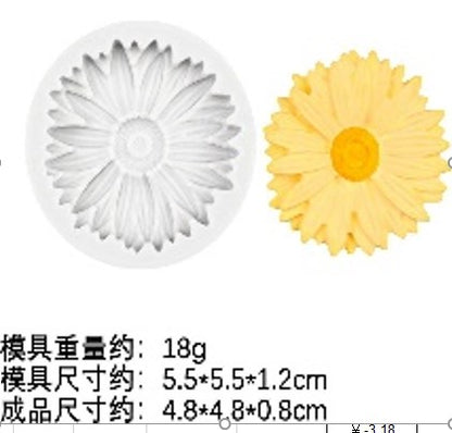 Daisy Flower Silicone Mold for Crafts & Cake Decoration
