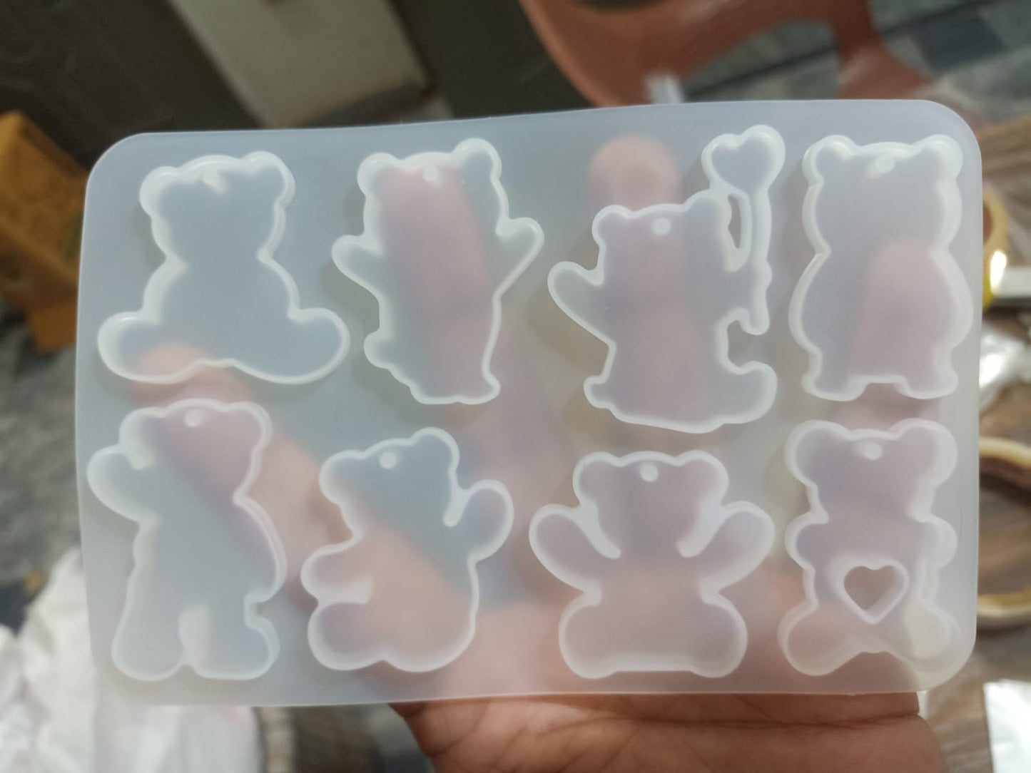 8-in-1 Teddy Bear Silicone Mold for Crafts