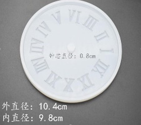 Wall Clock Mold Round Roman Arabic Numerals Clocks Epoxy Resin Casting Silicone Molds DIY Art Craft for Home Wall Decoration