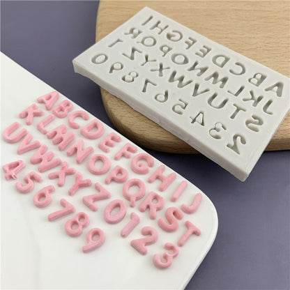 Mini Letter & Number Silicone Mold for DIY Crafts