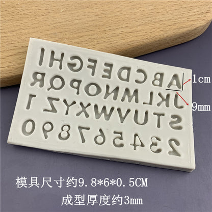 Mini Letter & Number Silicone Mold for DIY Crafts