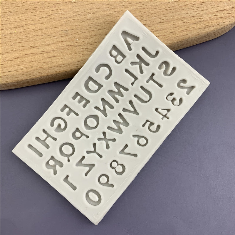 Mini Letter & Number Silicone Mold for DIY Crafts