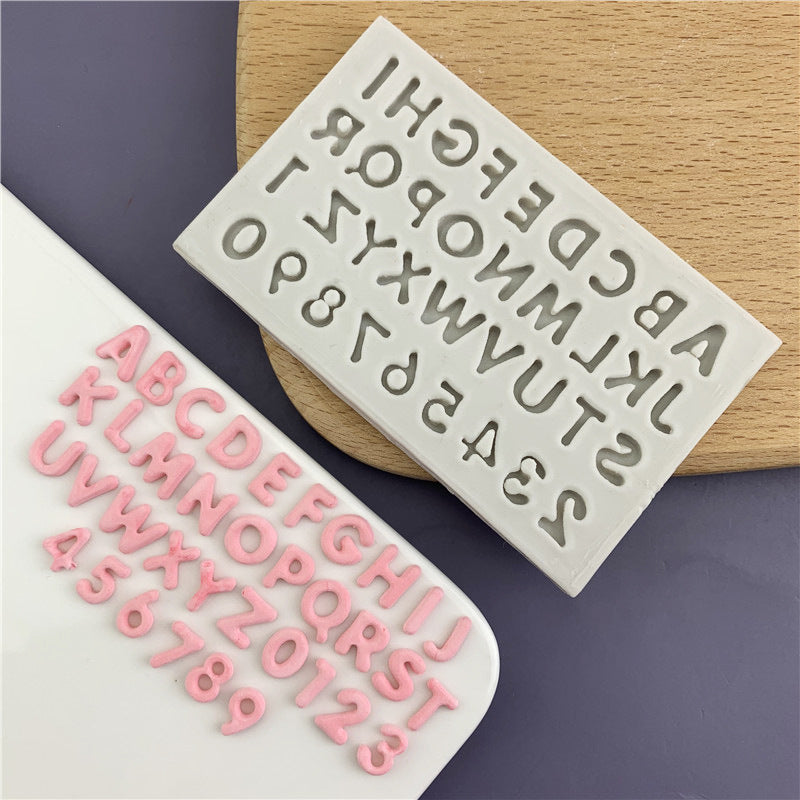 Mini Letter & Number Silicone Mold for DIY Crafts