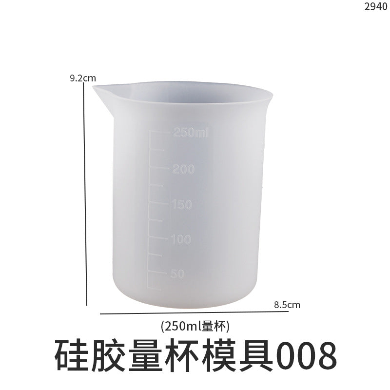 Silicone Measuring Cups 50ml/100ml/250ml for Resin & Cake