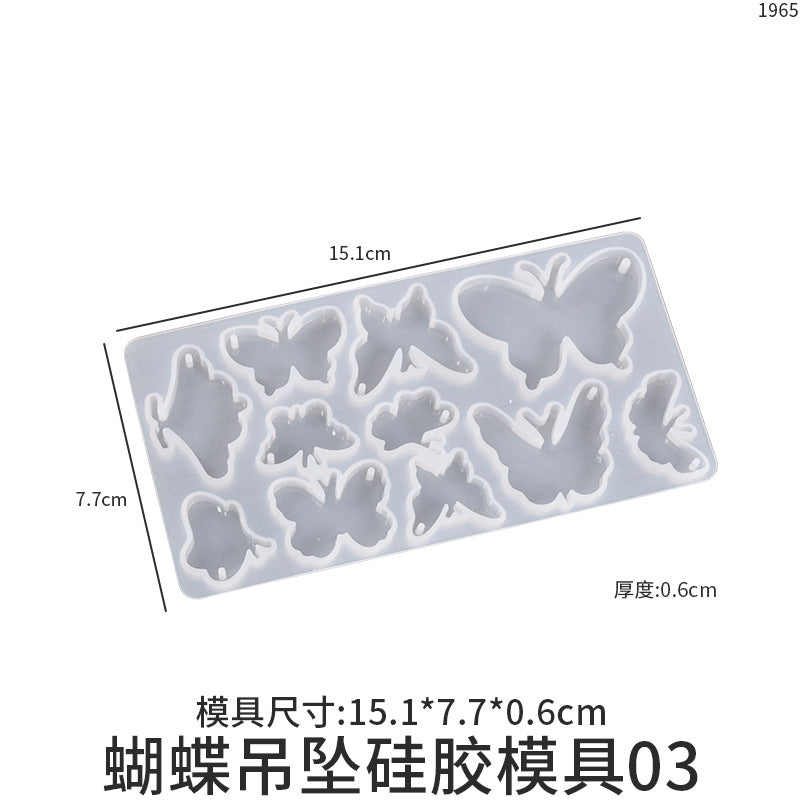 Butterfly Keychain Silicone Mold for DIY Jewelry
